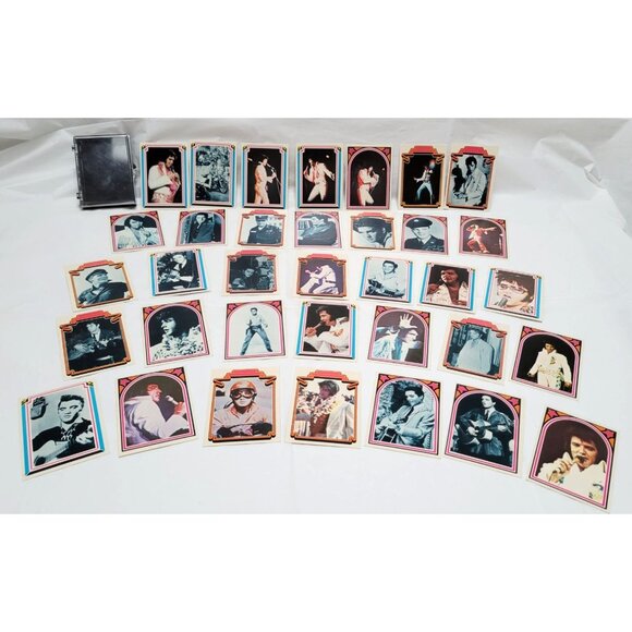 Vintage 1978 Lot of 35 Boxcar Enterprises Elvis Presley Trading Cards 32-66 - Picture 1 of 12